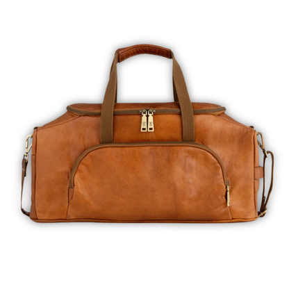 Leather Travel Weekender Duffle Bag