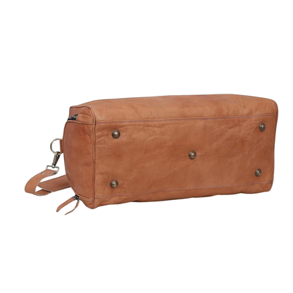 Leather Travel Weekender Duffle Bag