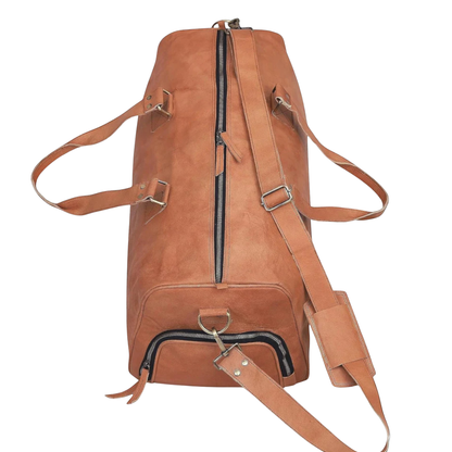 Leather Travel Weekender Duffle Bag