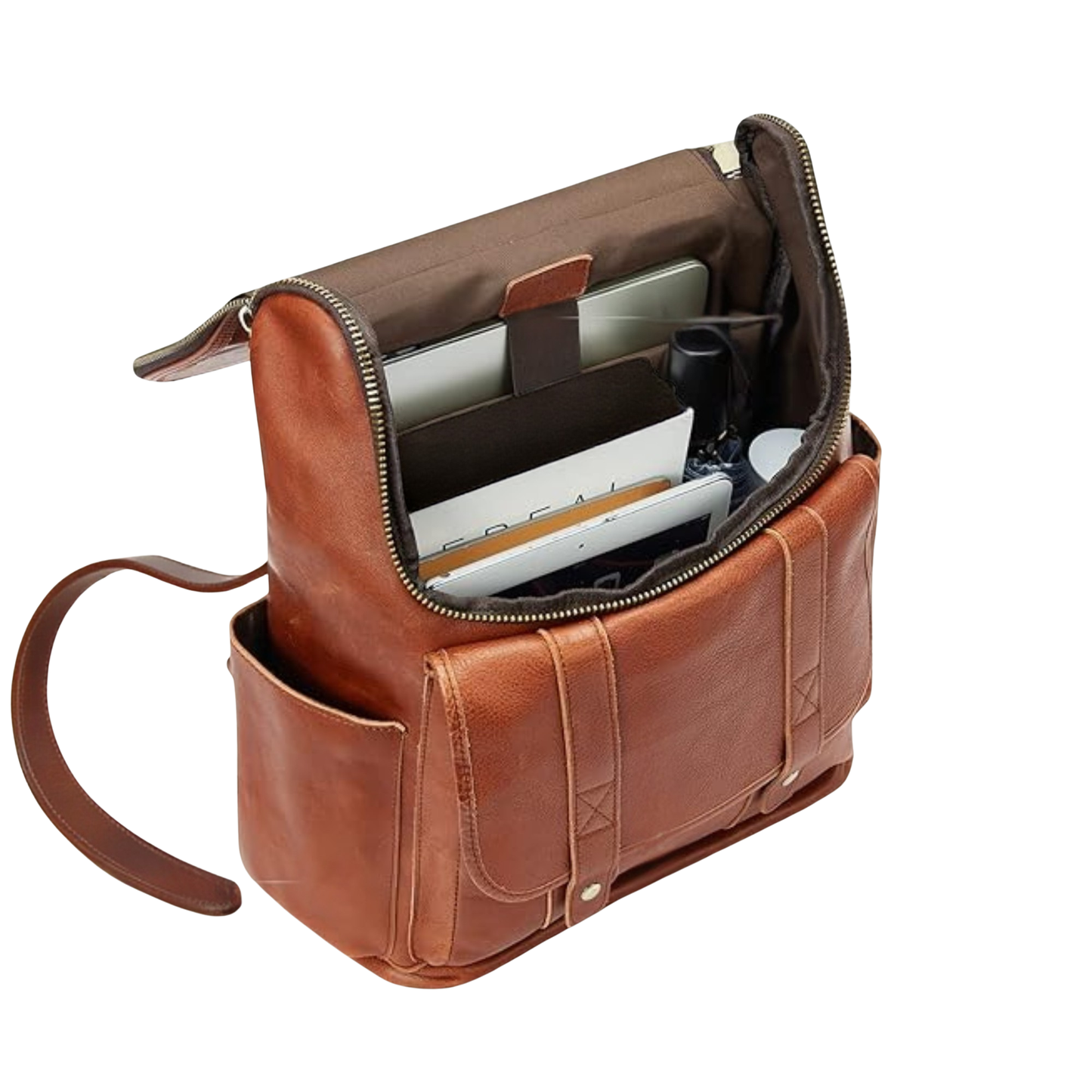 Leather laptop Backback