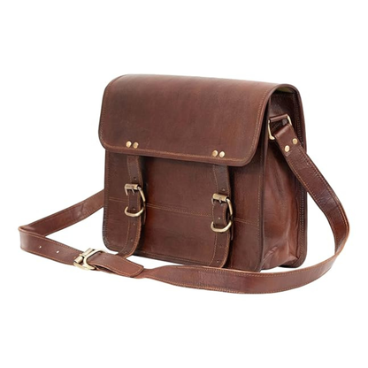 Leather Crossbody Messenger Bag