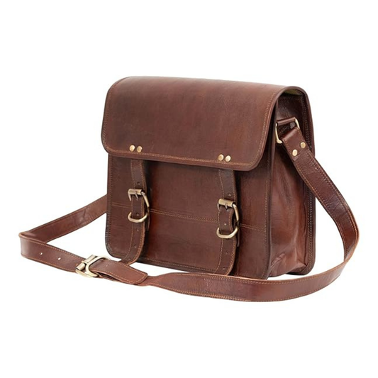 Leather Crossbody Messenger Bag