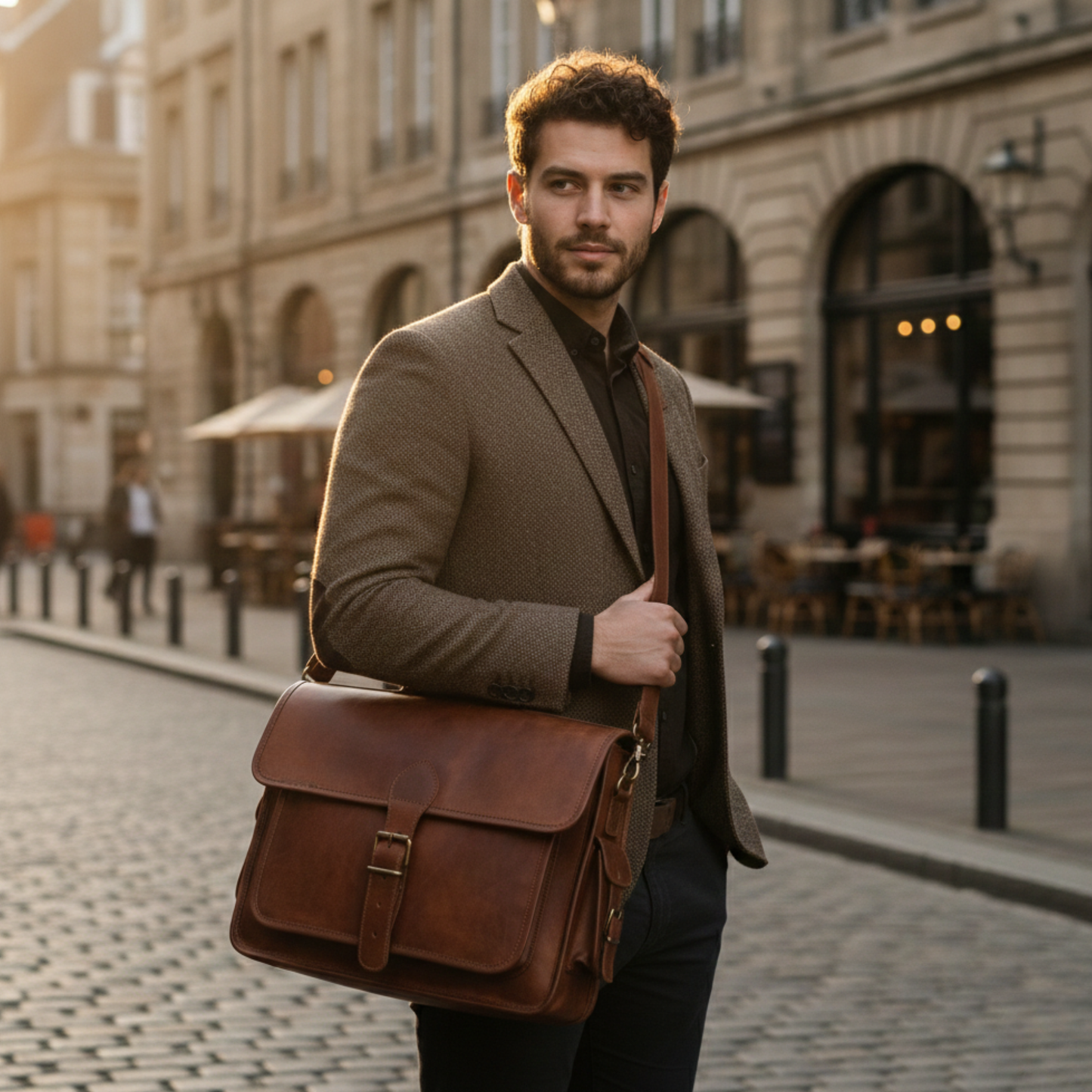 Leather  Messenger Bag