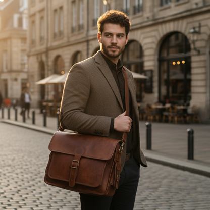 Leather  Messenger Bag
