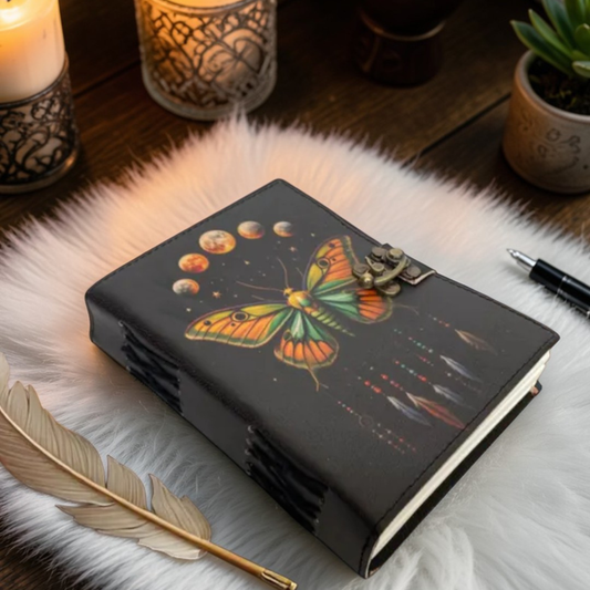 PRASTARA - Leather Diary for Man & Woman Size 7 x 5 inch deckle edge Pages Vintage Journal Notebook uv print