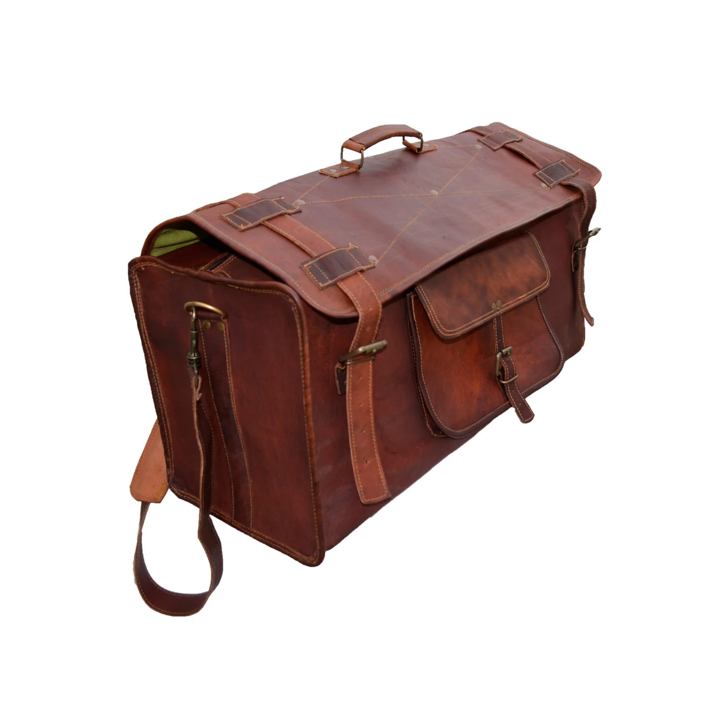 28" Personalized Leather Duffle Bag Travel Bag Gym Bag Vintage Overnight Weekender unisex Bag Gift for Men and Women Best Christmas Gift