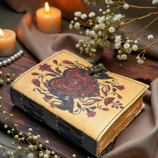 PRASTARA - Leather Diary for Man & Woman Size 7 x 5 inch deckle edge Pages Vintage Journal Notebook uv print
