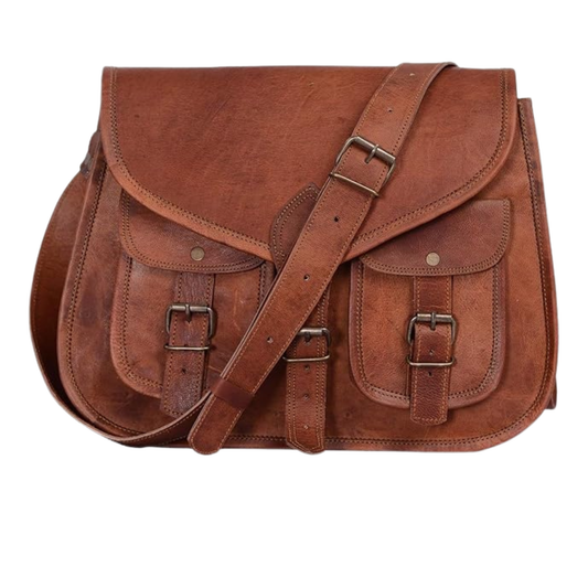 Leather Laptop Messenger Bag