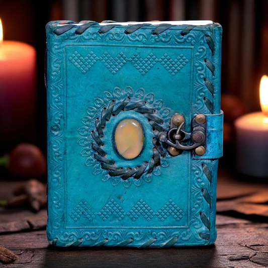 Leather Book of Shadows Genuine Leather Bound Journal for Women & men, book of spells journal Notebook