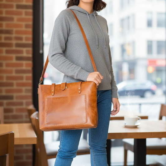 Leather Executive Tote Bag