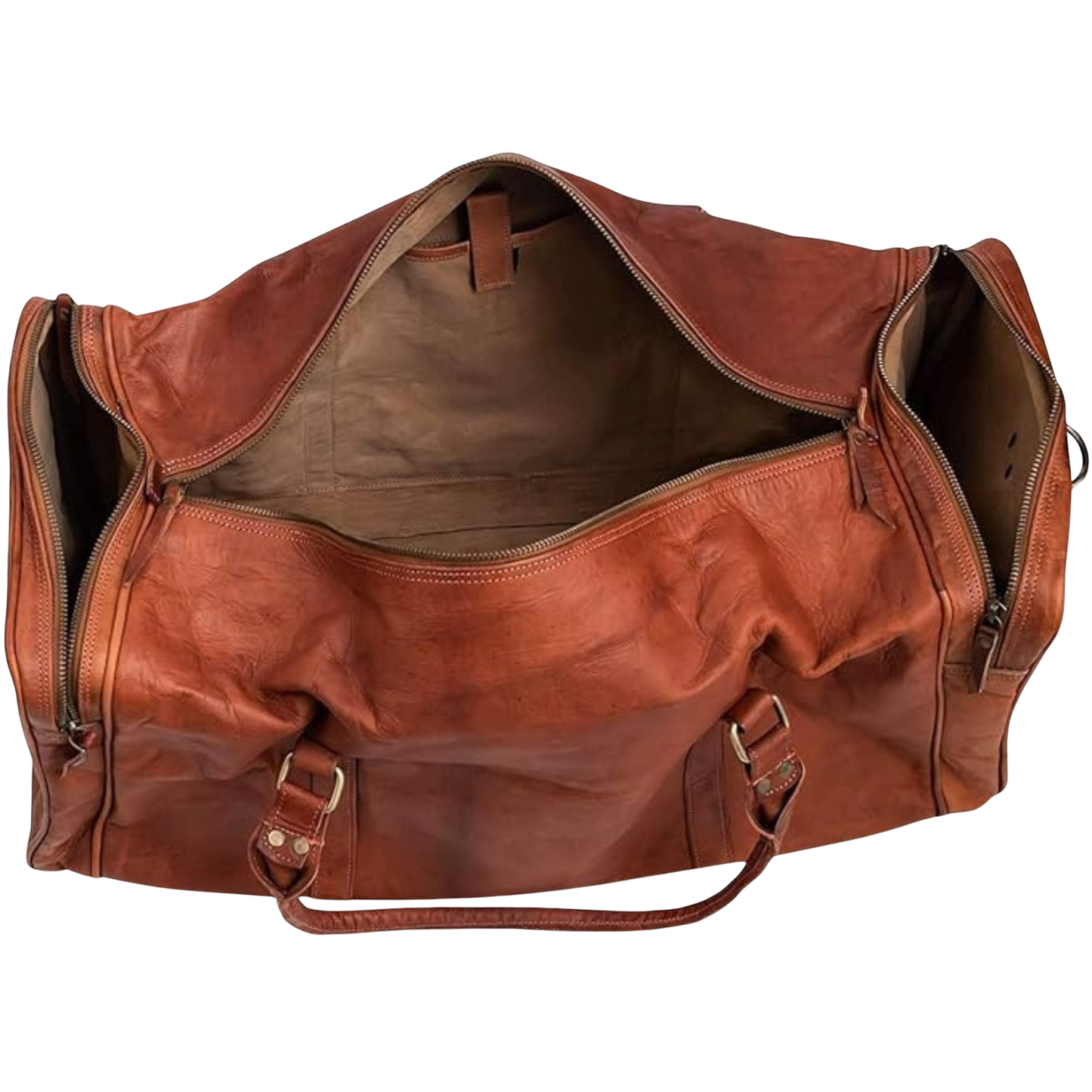 Leather Travel Weekender Duffle Bag