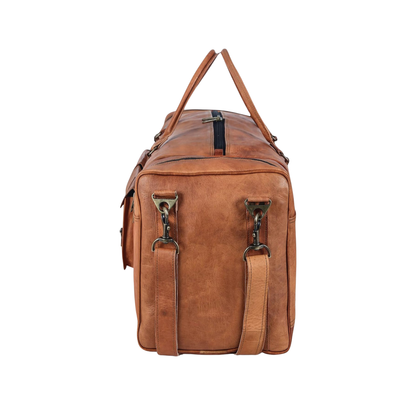Leather Travel Weekender Duffle Bag