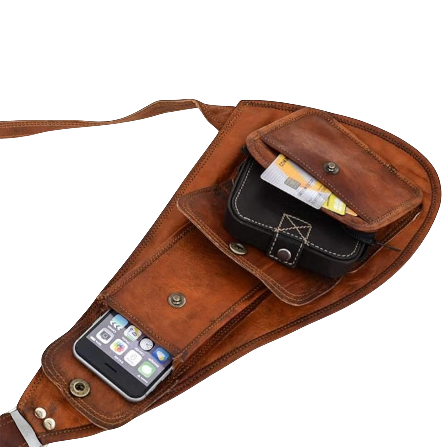 leather Crossbody Sling Bag