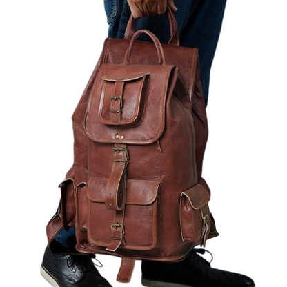 Leather Travel Backback