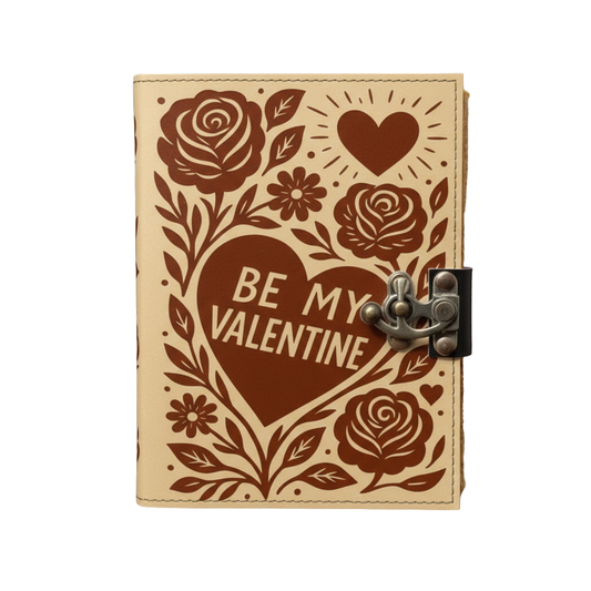 PRASTARA - Leather Diary for Man & Woman Size 7 x 5 inch deckle edge Pages Vintage Journal Notebook uv print