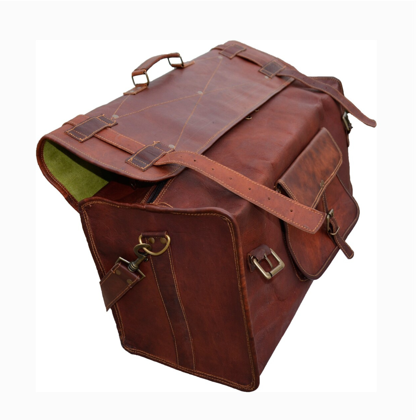 28" Personalized Leather Duffle Bag Travel Bag Gym Bag Vintage Overnight Weekender unisex Bag Gift for Men and Women Best Christmas Gift