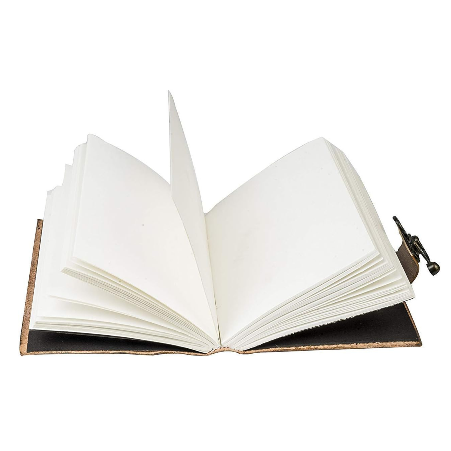 Handmade Leather Bound Journal Vintage Writing Notebook For Women and Men with Lock & Engraved Rose