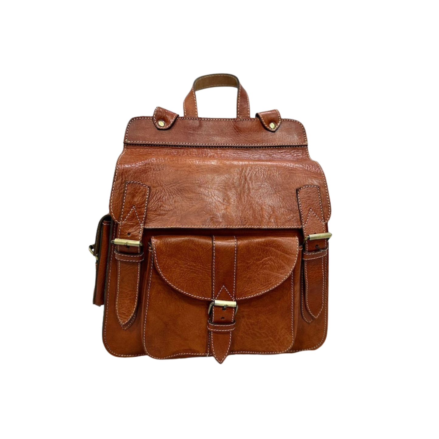 Leather laptop Backback
