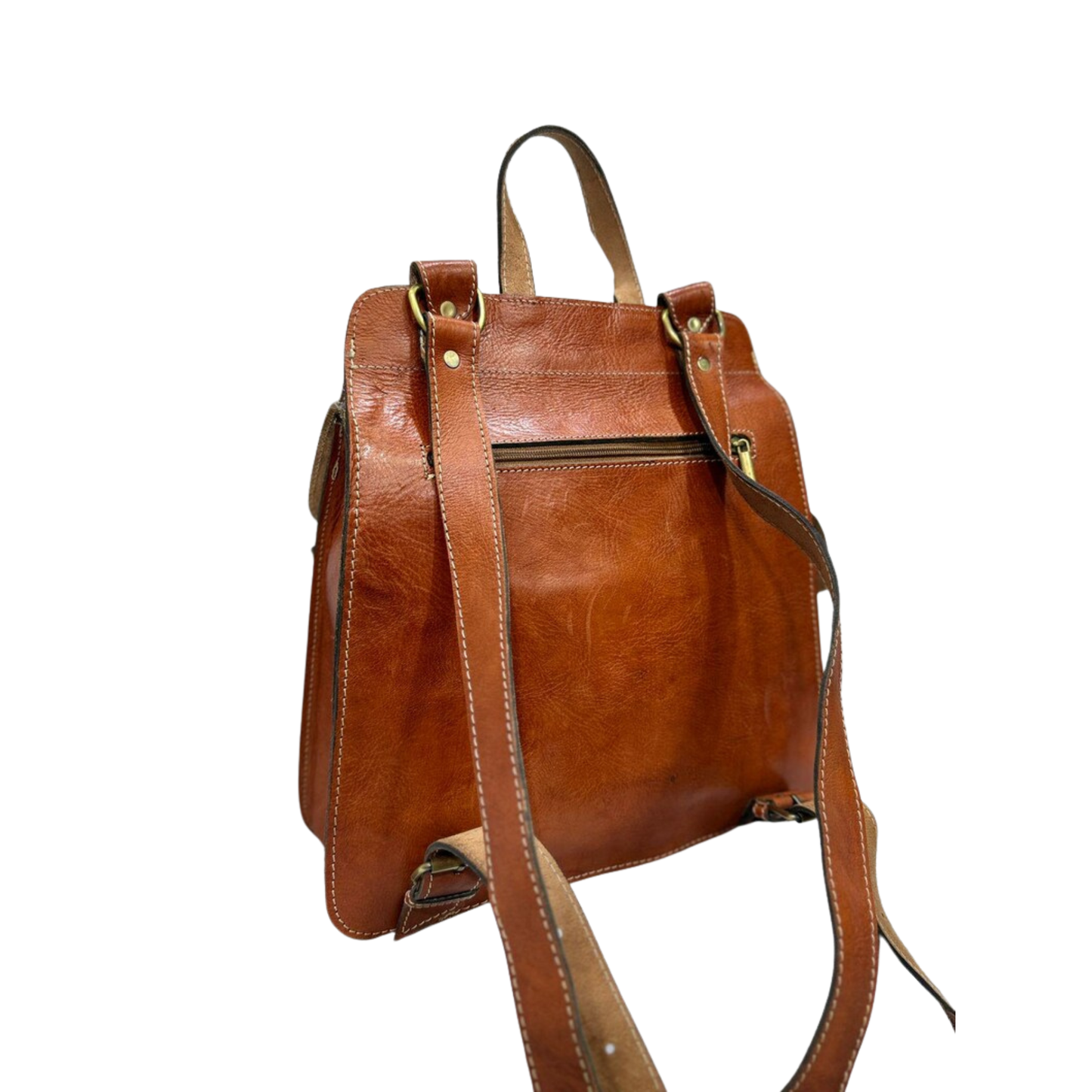 Leather laptop Backback