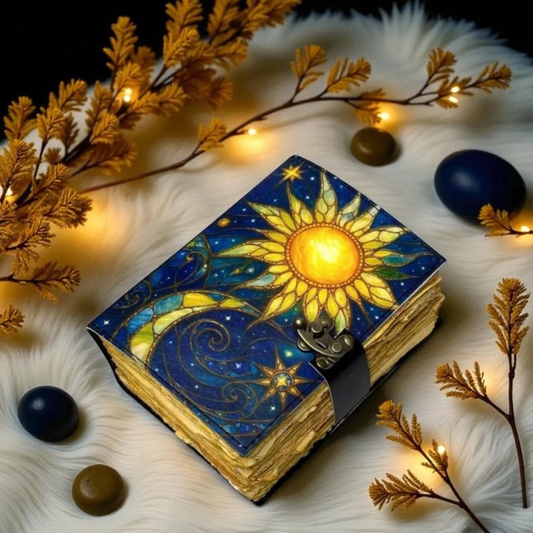 PRASTARA - Leather Diary for Man & Woman Size 7 x 5 inch 600 Pages Vintage Journal Notebook uv print