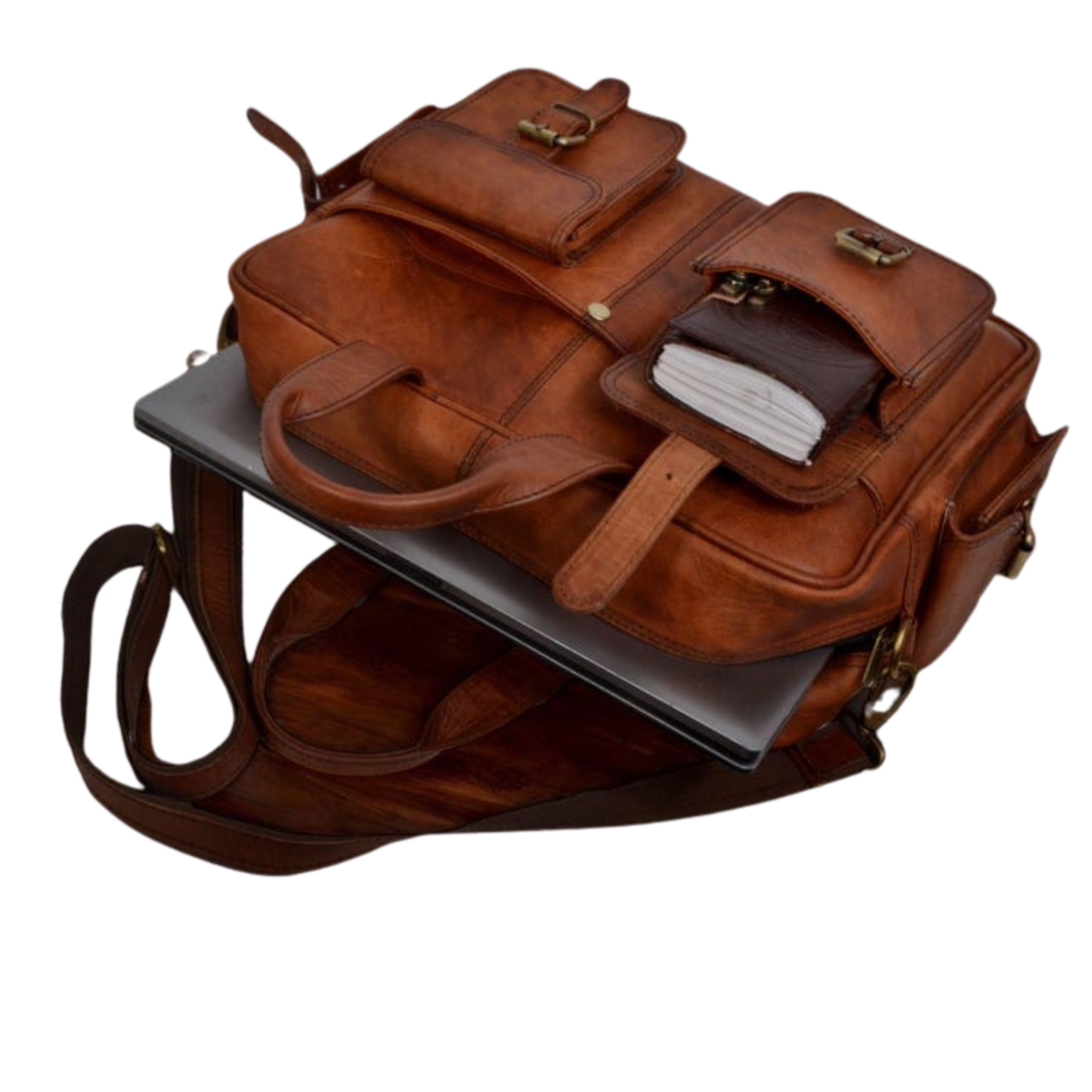 Leather Office travel Messenger Bag