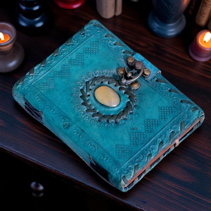 Leather Book of Shadows Genuine Leather Bound Journal for Women & men, book of spells journal Notebook