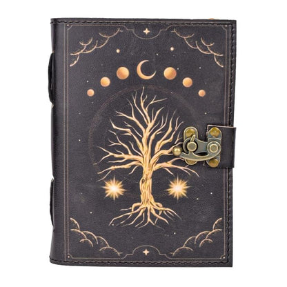 Prastara - TREE OF LIFE  CELESTIAL MOON 7X5" Handcrafted Leather Journal/Diary 200 Pages | 100% Genuine Leather