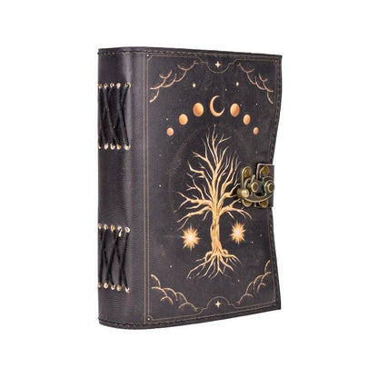 Prastara - TREE OF LIFE  CELESTIAL MOON 7X5" Handcrafted Leather Journal/Diary 200 Pages | 100% Genuine Leather