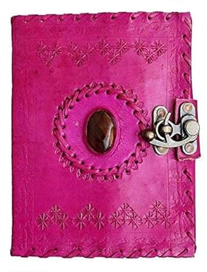 New Leather Diary for Woman Size 7 x 5 inch Color Pink Vintage Journal Notebook