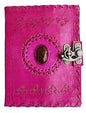 New Leather Diary for Woman Size 7 x 5 inch Color Pink Vintage Journal Notebook