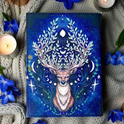 Prastara -Leather Bound Journal - DEER, 7"X5",600 Pages - Vintage Blank Paper Diary for Writing, Drawing, Sketchbook, and Travel Notebook - Ideal for Women and Men