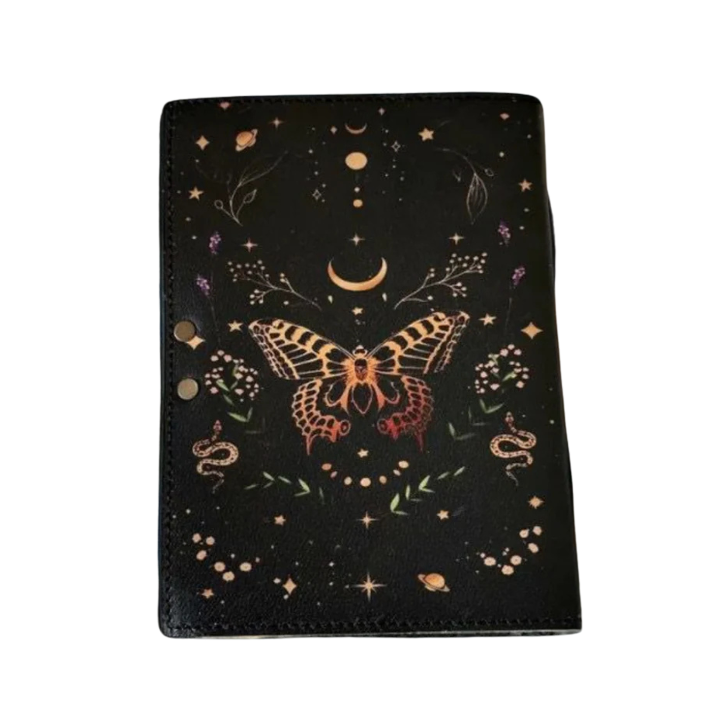 UV PRINT Leather Journal Notebook -Sketchbook grimoire journal - Book of Shadows vintage handbound Large Journal for Men and Women