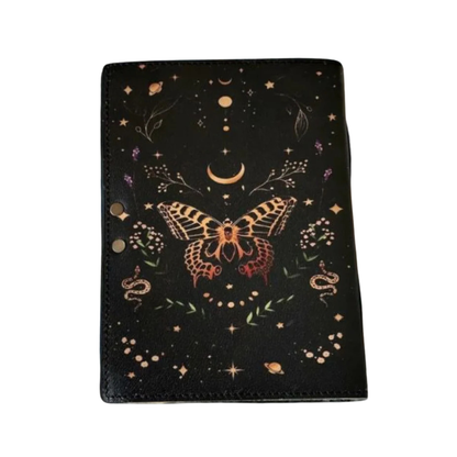 UV PRINT Leather Journal Notebook -Sketchbook grimoire journal - Book of Shadows vintage handbound Large Journal for Men and Women