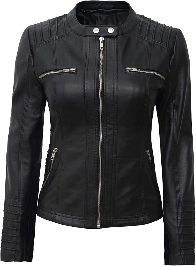The Prastara fjackets Leather Jacket Women