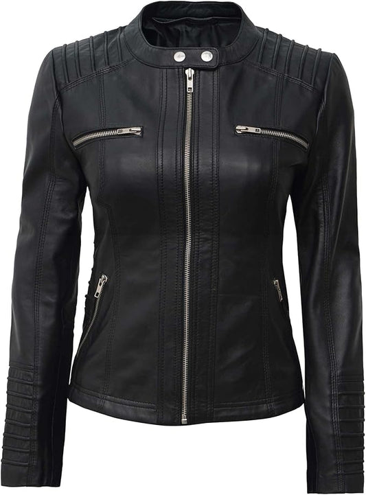 The Prastara fjackets Leather Jacket Women