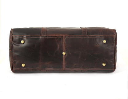 The Prastara Oversized Dark Brown Weekender Leather