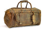 The Prastara Oversized Dark Brown Weekender Leather Duffle Bag