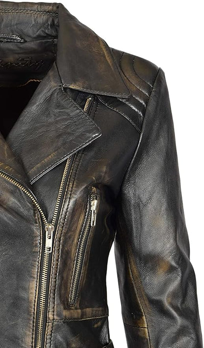 The Prastara Womens Genuine Lambskin Leather Jacket