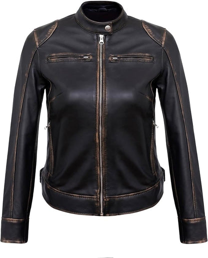 The Prastara Womens Leather Jacket