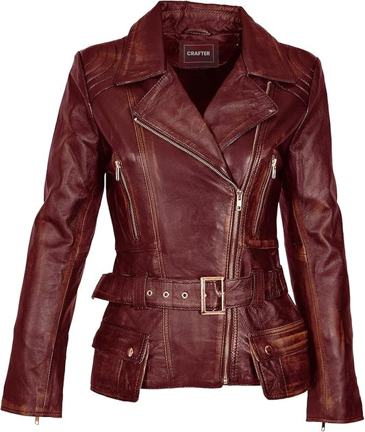 The Prastara Womens Genuine Lambskin Leather Jacket