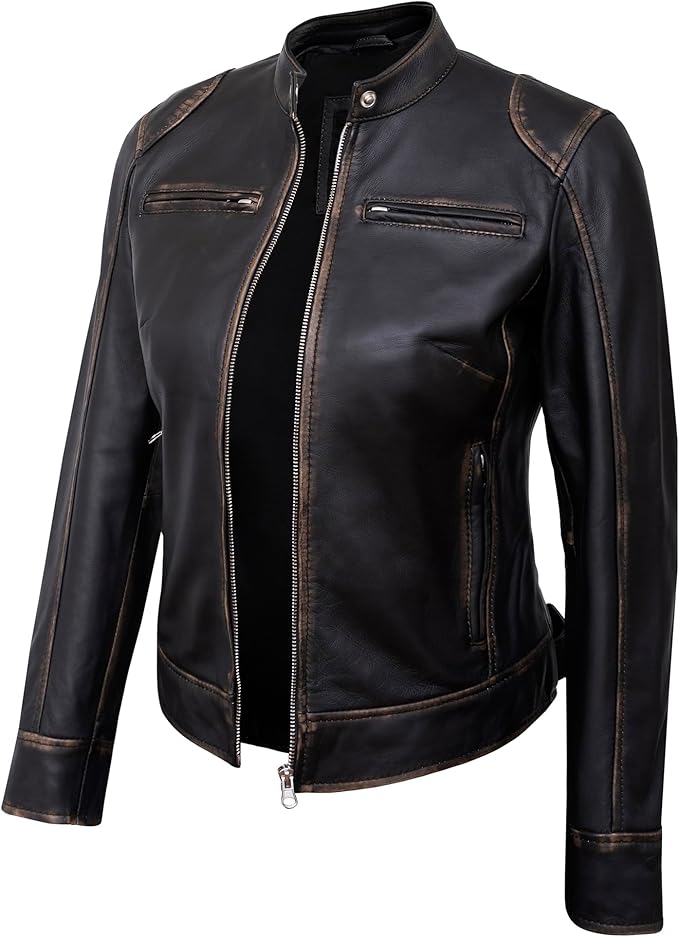 The Prastara Womens Leather Jacket