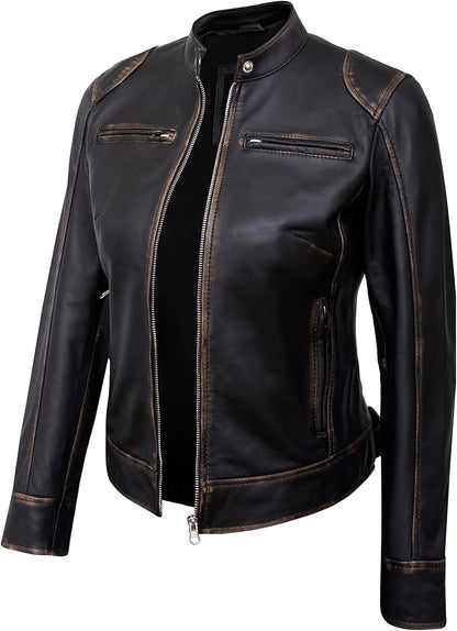 The Prastara Womens Leather Jacket