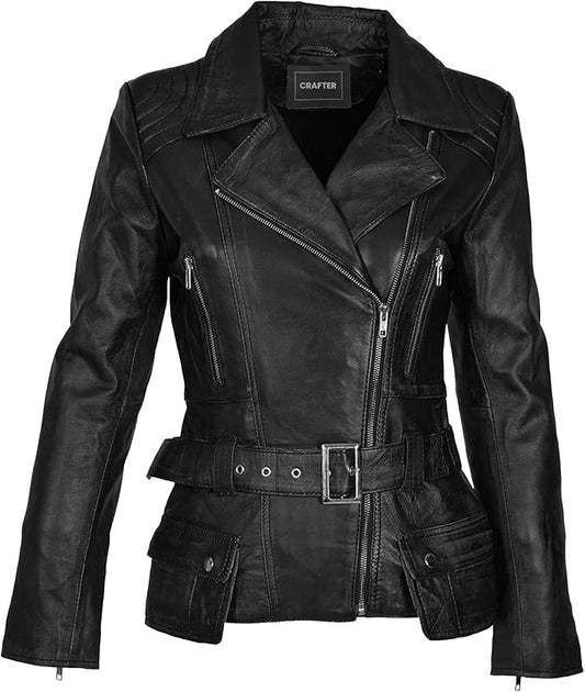 The Prastara Womens Genuine Lambskin Leather Jacket
