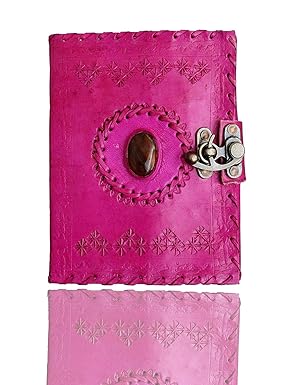 New Leather Diary for Woman Size 7 x 5 inch Color Pink Vintage Journal Notebook