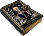 Book of Spell Leather Journal  Halloween Decorations Decor, Grimoire Printed Diary Notebook  Vintage Christmas Gift for Men & Women (Page of Rings)