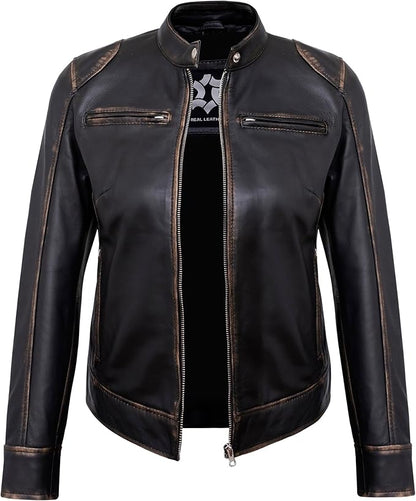 The Prastara Womens Leather Jacket