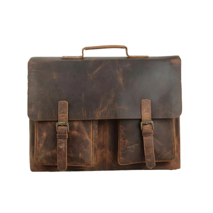 The Prastara Handcrafted Leather Laptop Bag