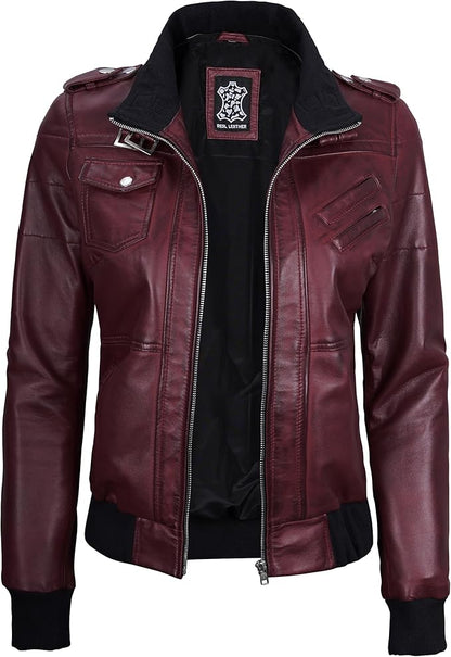 The Prastara fjackets Leather Jacket Women