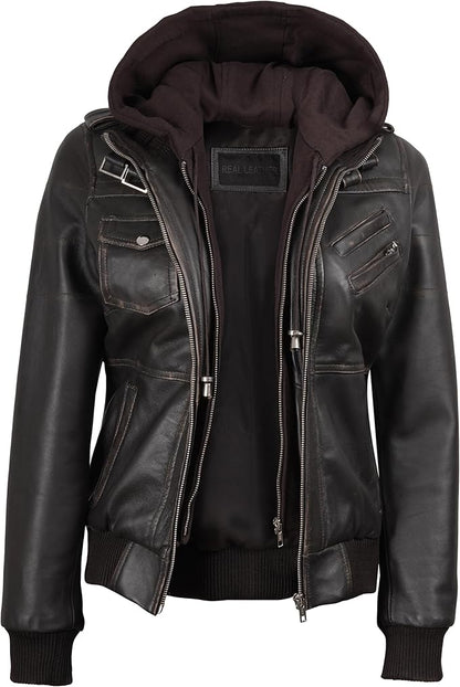 The Prastara fjackets Leather Jacket Women