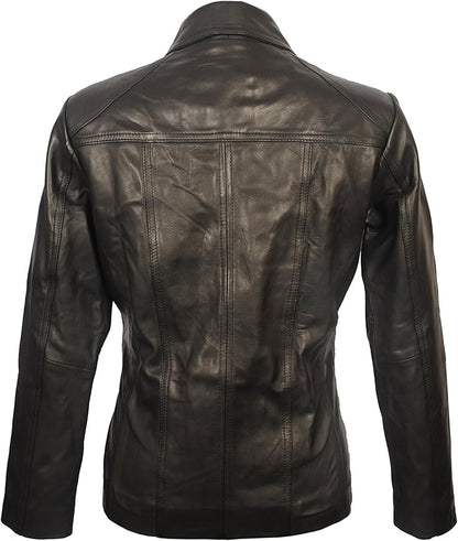 The Prastara Women's Lambskin Leather Jacket